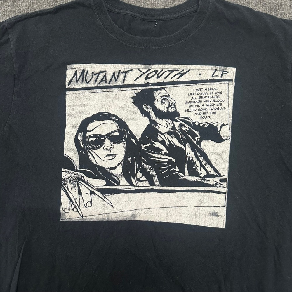 Unbranded T-Shirt Mens Size XL Black Mutant Youth LP Wolverine Comic Graphic Tee